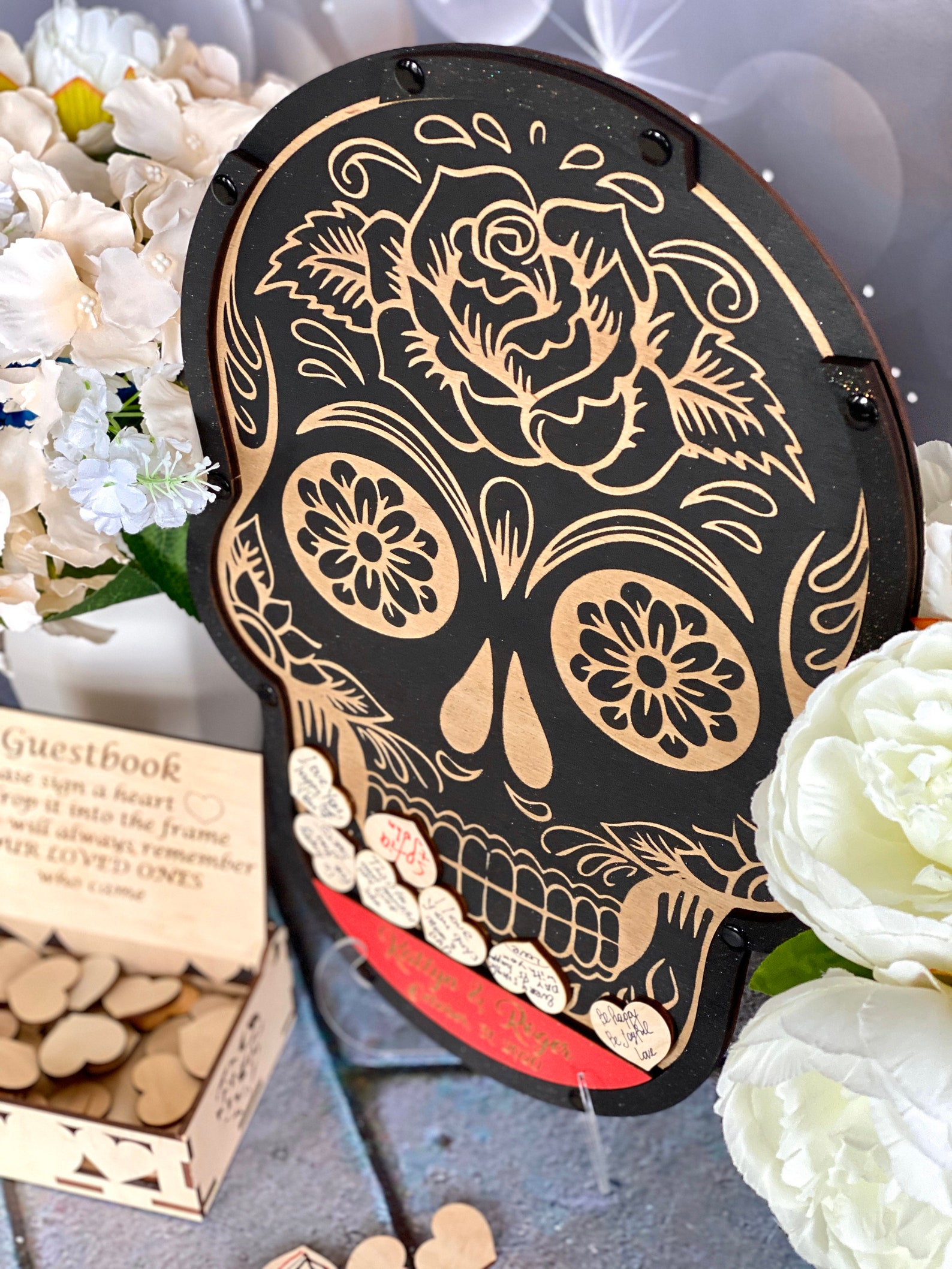 Halloween Wedding Guest Book Alternative Sugar Skull Wedding Etsy