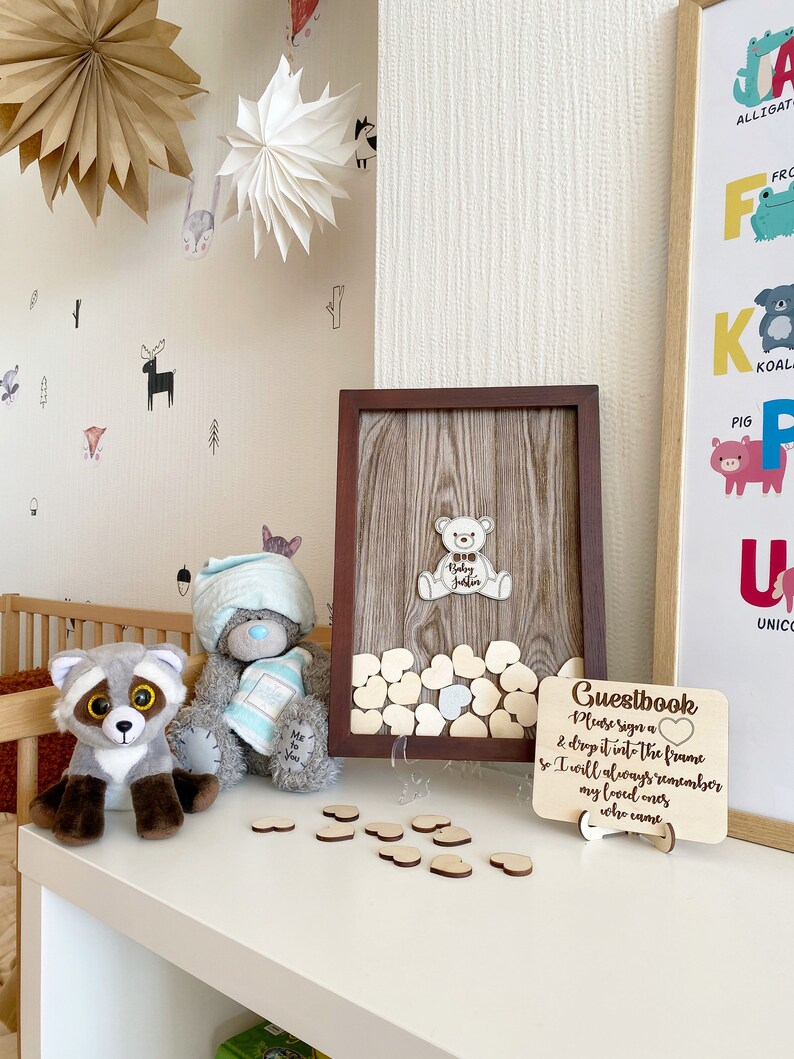 Cute Baby Shower Guestbook Alternative Bear Baby Guestbook Etsy