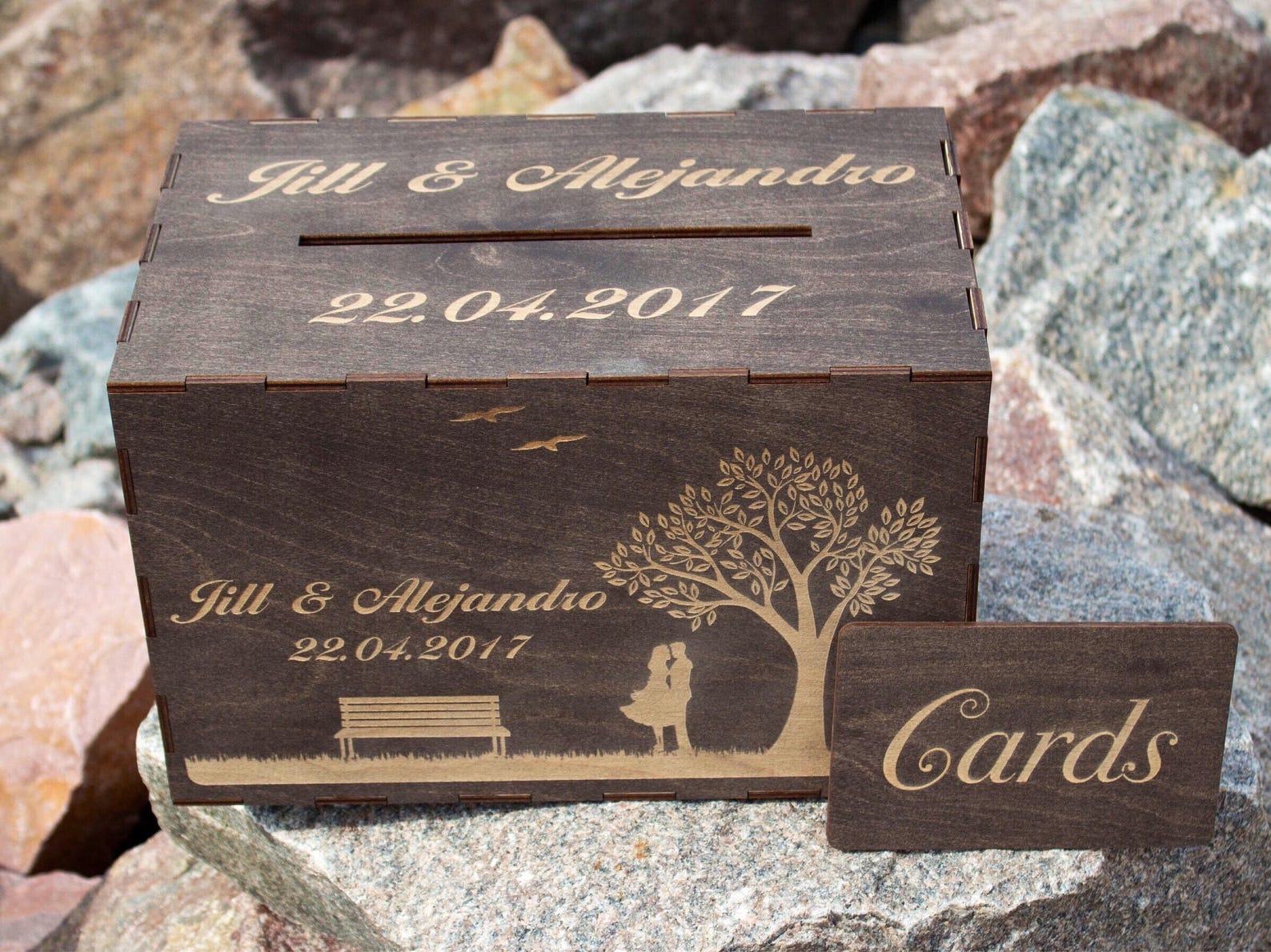 Rustic Card BoxRustic Wedding Decor Card Box | Etsy