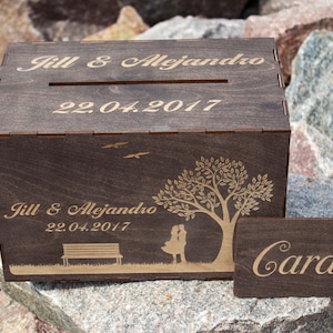 Rustieke card box, rustieke bruiloft decor, kaart vak gepersonaliseerd, rustieke wensen vak, kaart doos met sleuf, kaart vak huwelijksgeschenk
