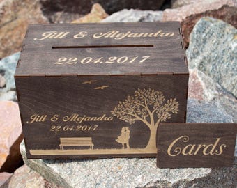 Wedding Card Box,Rustic Wedding Decor, Card Box Wedding,Rustic Wishes Box,Card Box with slot,Card box for Party,Card Box Wedding gift