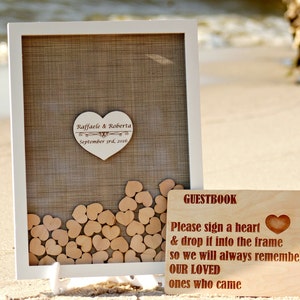 Alternatives Gästebuch Hochzeit, Hochzeit Gästebuch Ideen, Hochzeit Gästebuch Drop Box Herzen, Personalisiertes Gästebuch Herzen