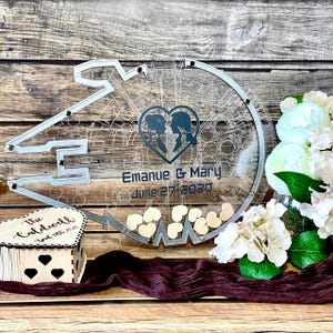 Millennium Falcon wedding guest book alternative , Space ship guestbook alternative for wedding