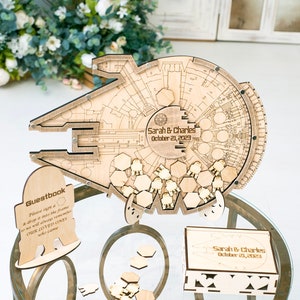 Wars wedding guest book alternative ,Death Star wedding guest book themed guestbook frame