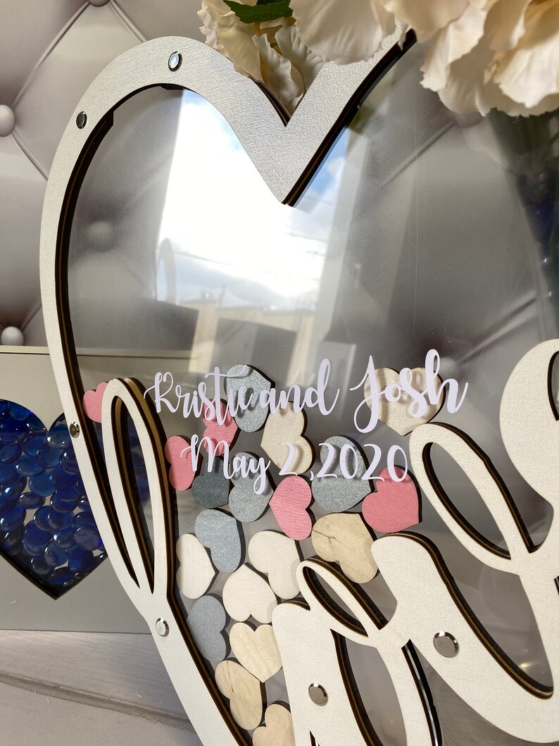 Love Heart Wedding Guest Book Alternative Heart Wedding Guest Etsy