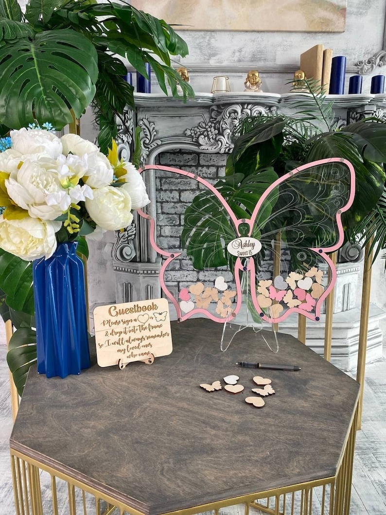 Butterfly Guest Book Alternative Quinceanera Guest Book Etsy