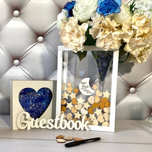 Stars Baby Shower guestbook alternative, Moon and stars birthday guest book alternative, Baby book