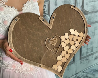 Alternative heart wedding guestbook , Heart  drop box wedding, Rustic guestbook, Alternative Guestbook heart for wedding