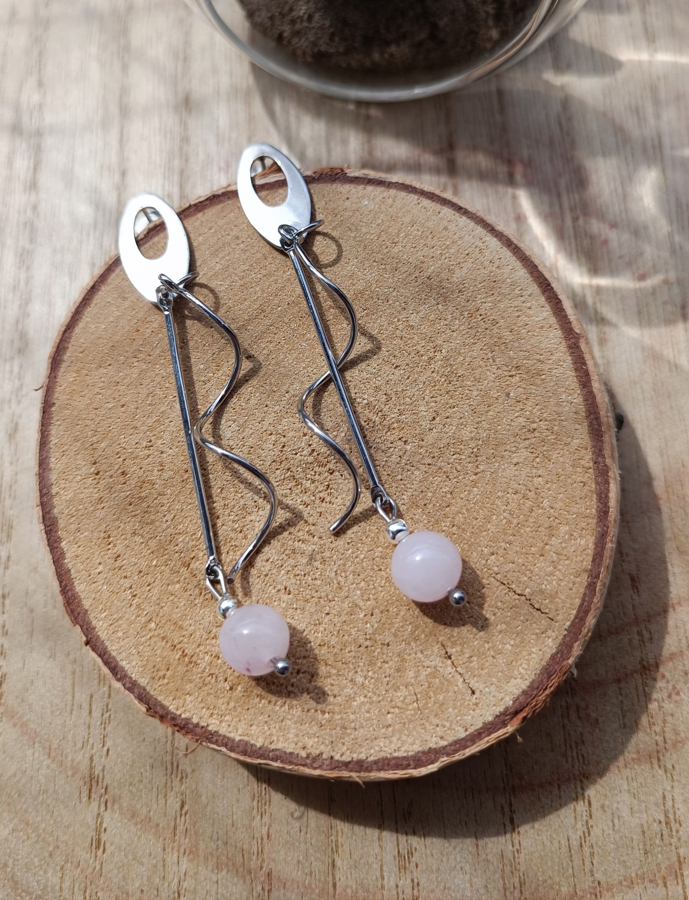 Boucles D'oreilles Pendantes Double Spirales En Argent Sterling - Élégance Intemporelle