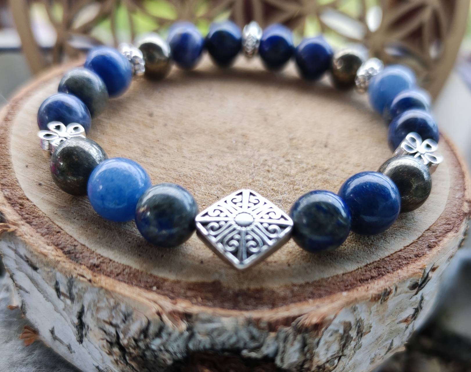 Plaque De Lapis Lazulis Naturel Avec Inclusions De Pyrite, Pierre Rare, D'occasion