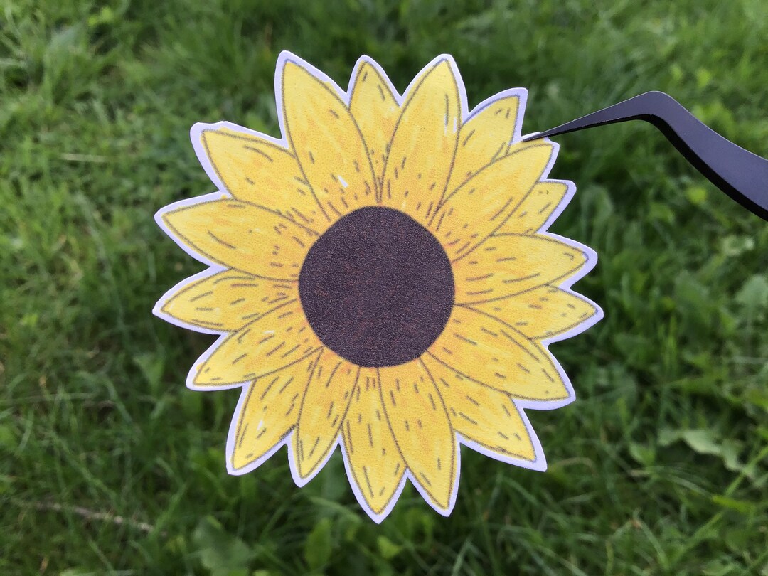 Yellow Sunflower Sticker Pack Pack of 10 Stickers for Etsy
