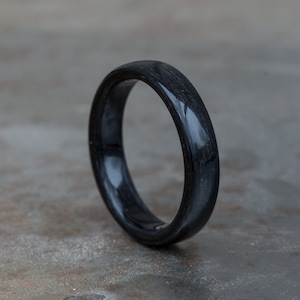 Minimalist Black Wood Ring - Wedding Band - Mens Ring - Boyfriend Gift- Girfriend Gift - Wooden Rings - 5th Anniversary Gift - Promise Ring