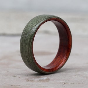 Oliven und Blut Holz Ring - Männerring - Männerring - Männerring - 5 Jahre Jubiläum - Holzring - Minimalistischer Ring - Handgemachte Ringe