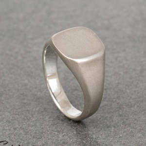 Classic Signet Ring Mens Signet Rings Wedding Band Vintage Ring Sterling Silver Ring Boyfriend Gift Unique Ring Pinky Ring image 1