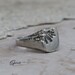 Signet Ring - Oxidized Ring - Mens Ring - Wedding Band - Boyfriend Gift - Pinky - Silver Signet Rings - Rustic - Unique Ring - Vintage Ring 