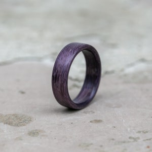 Purple Heart Minimalist Matt Wood Ring Matte Wooden Wedding Band Classic Rings Wood Band Engagement Promise Rings Rings for Men imagem 7