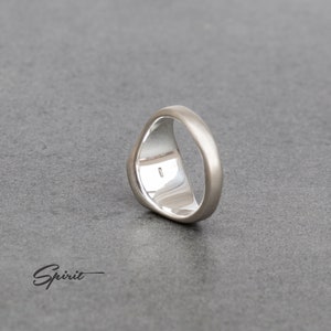 Classic Signet Ring Mens Signet Rings Wedding Band Vintage Ring Sterling Silver Ring Boyfriend Gift Unique Ring Pinky Ring image 5