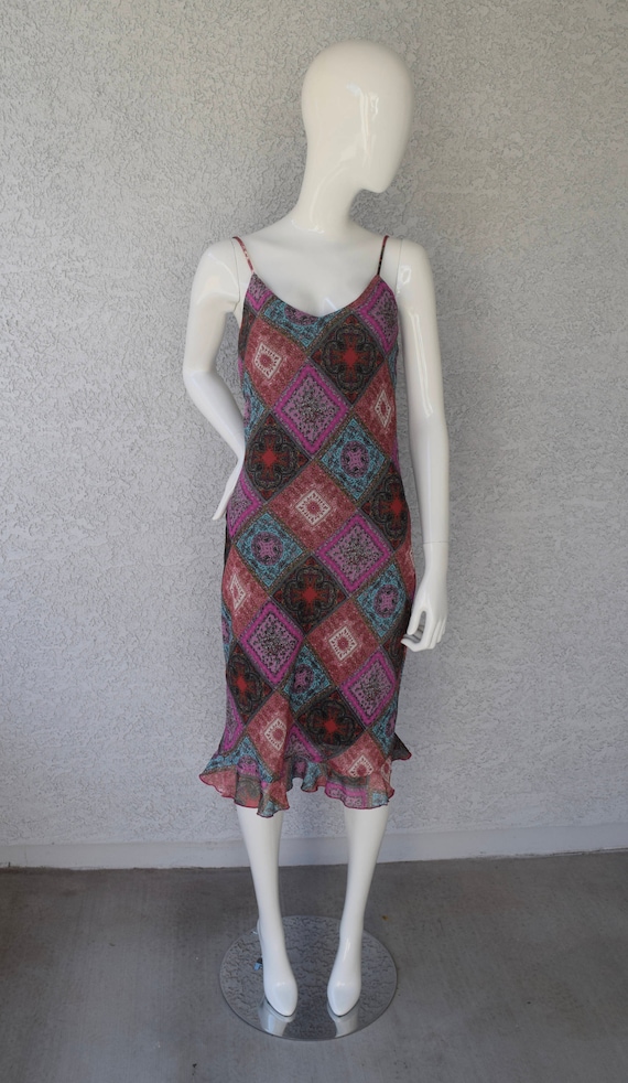 Psychedelic 70s Summer Dress