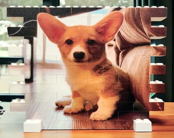 LEGO photo puzzle wall
