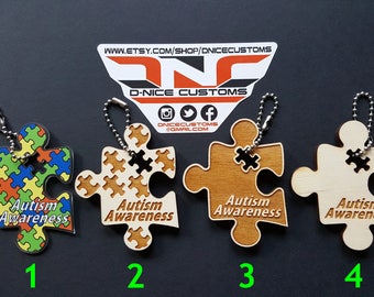 Autism Awareness Puzzle Piece Hangtag/Keychain