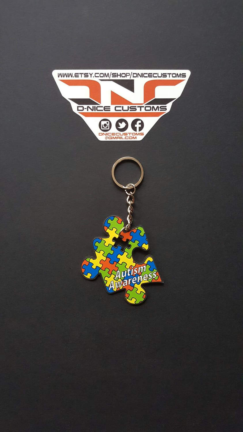 Autism Awareness Puzzle Piece Hangtag/keychain - Etsy