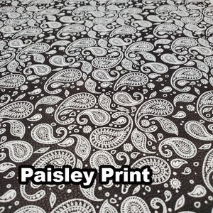 Printed Leather Sheets please submit your logo or image via custom order button Paisley Pattern