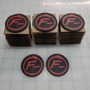 Bulk Leather Printed Tongue Patches. Sold in pairs please submit your logo or image via custom order button image 2
