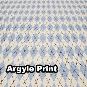 Printed Leather Sheets please submit your logo or image via custom order button Argyle Pattern