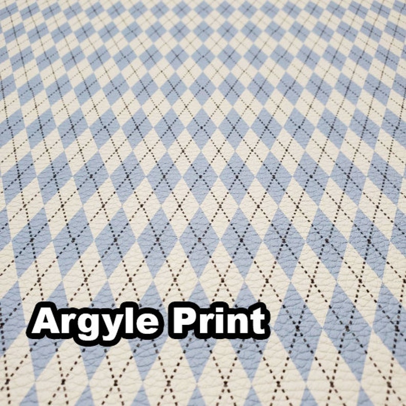 Printed Leather Sheets please submit your logo or image via custom order button Argyle Pattern