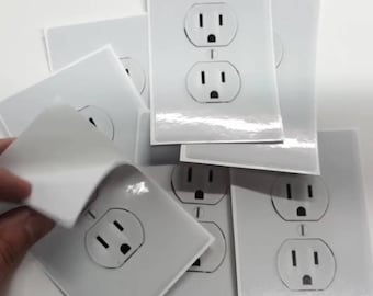 2 Prank Wall Outlet Stickers