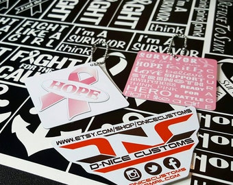 Breast Cancer Stencil & Hangtag Combo Set