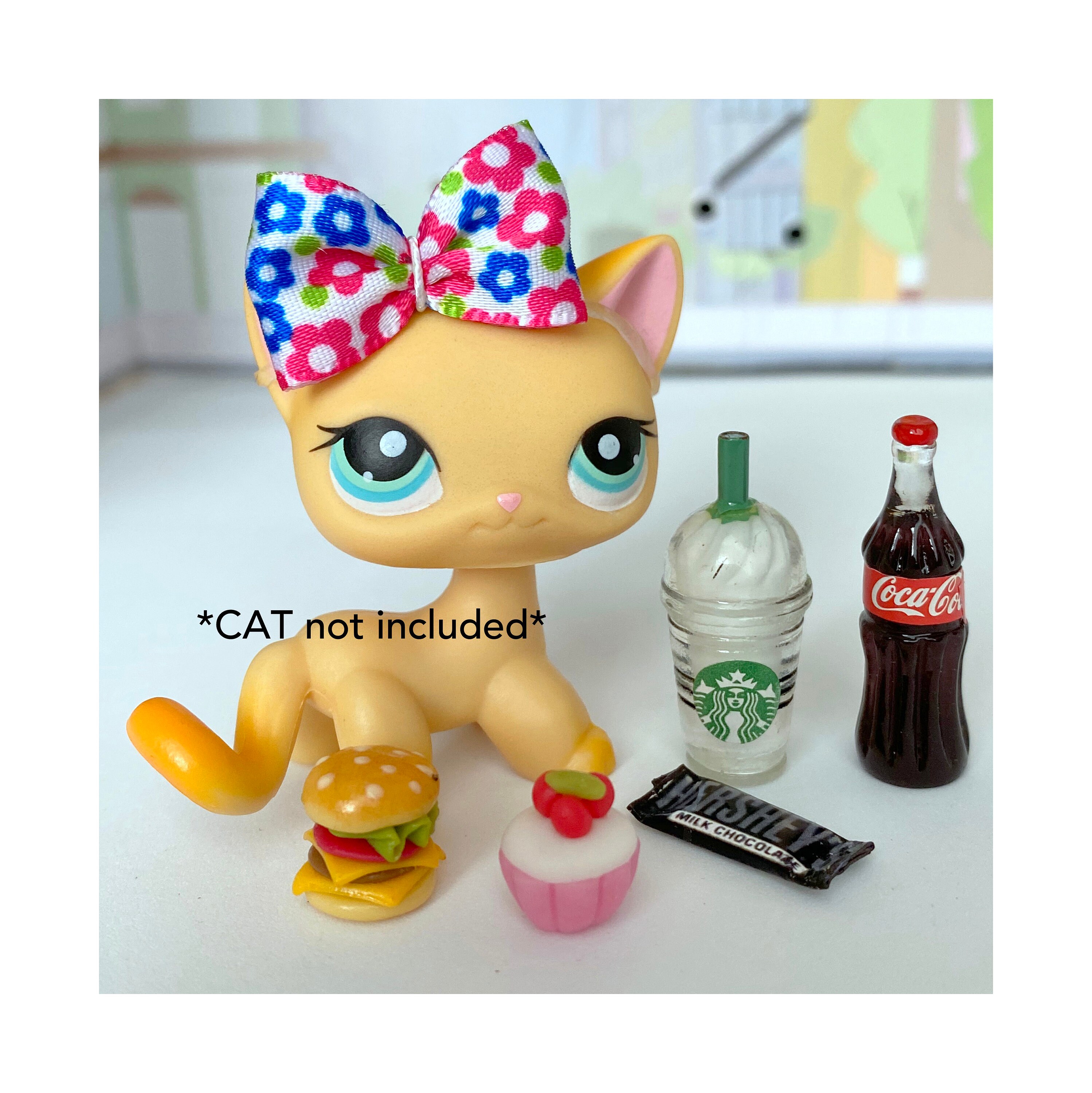 Littlest Pet Shop LPS 6 PC Starbucks Food Bow Accesorios Lote | Etsy