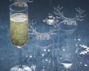 silver glitter antler glass decoration silver christmas tableware silver christmas table decoration reindeer decoration christmas table - Silver Christmas Table Decorations silver glitter antler glass decoration silver christmas tableware silver christmas table decoration reindeer decoration christmas table - Silver Christmas Table Decorations