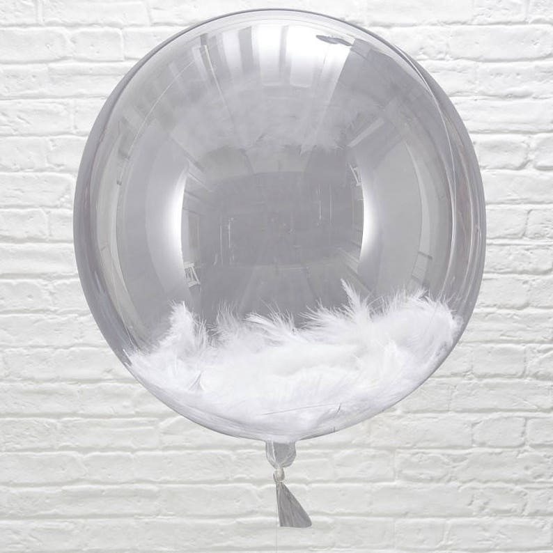White Feather Orb Balloons Feather Filled Balloons Feather Etsy White Feather Orb Balloons Feather Filled Balloons Feather Etsy
