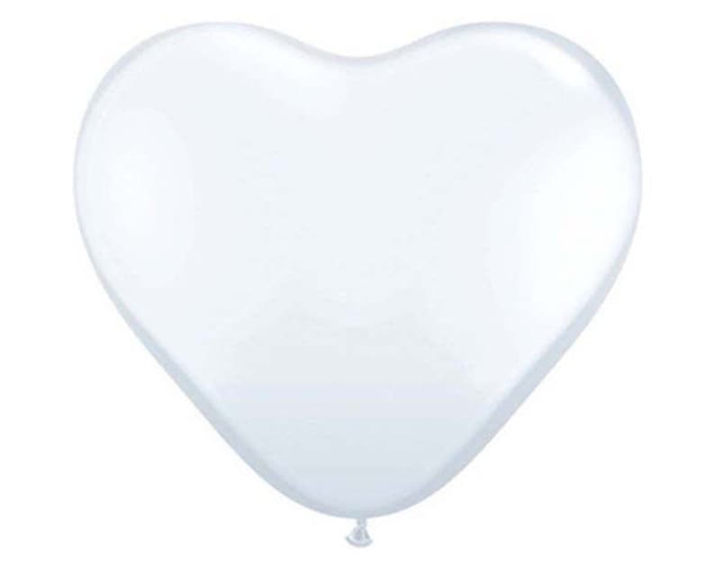 White Heart Balloons Wedding Balloons Party Decorations Etsy
