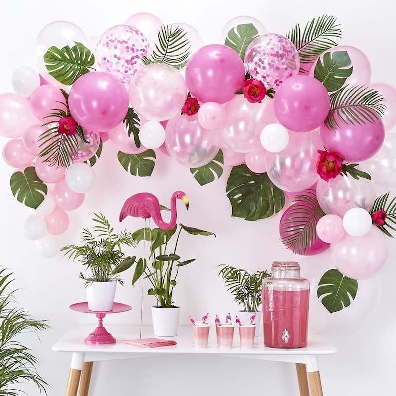 Pink Baby Shower Balloons Pink Baby Shower Pink Balloons Pink Balloon Garland Kit Birthday Balloons Party Backdrop Hen Party Balloons