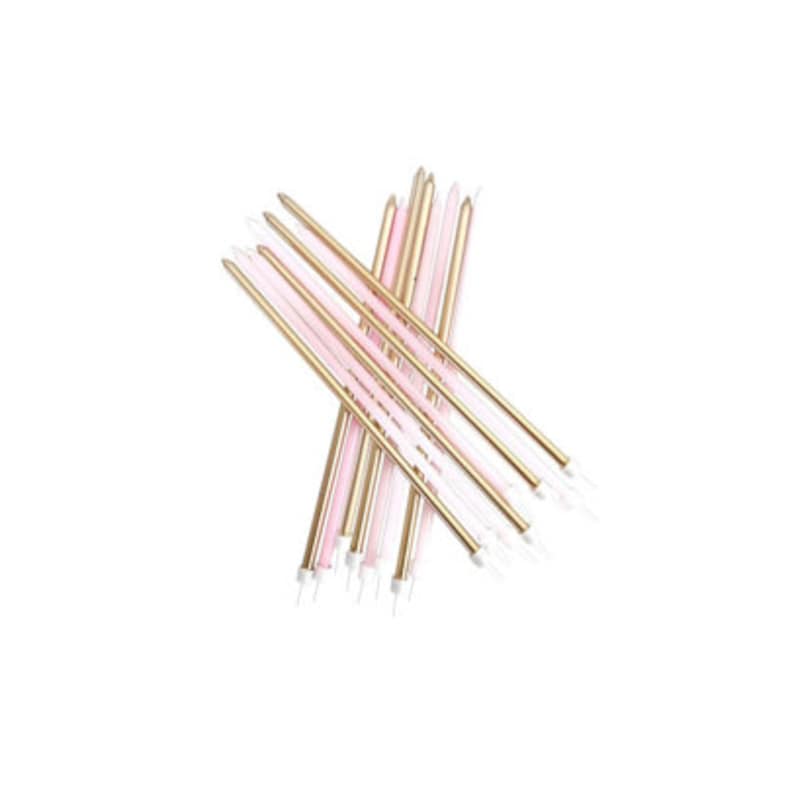 Birthday Candles Pink Party Decor Birthday Candles Pink Cake Candles Gold Cake Candles Pink Cake Candles Tall Pink /& Gold Candles