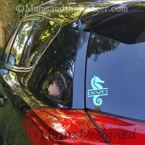 Split Seahorse Decal, Seahorse Monogram, Sea Horse Sticker, Custom Vinyl Decal, Car Window Decal, Split Monogram Decal, Bumper Sticker