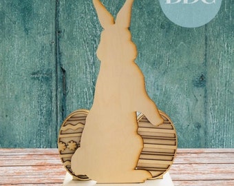 Bunny Easter Spring - free standing - Digital Download - SVG - Glowforge