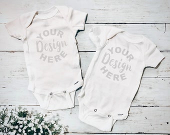 Download Set Of 2 Bella And Canvas White Baby Bodysuit Mockup On Wood Background Christmas Pregnancy Announcement 2 Digital Images Included Art Collectibles Photography Minyamarket Com