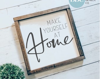 Make Yourself At Home SVG JPEG PNG / Digital Download / Cricut / Silhouette / Cutting File