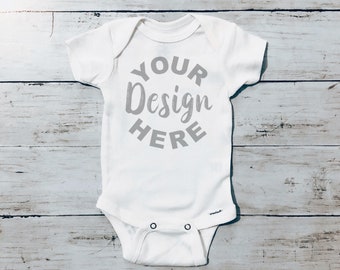 White Onesie Mockup / Digital Download / JPG / Gerber Onesie Mockup / White Onesie Flat lay / White Onesie Mock-up