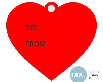 Valentines Day Tag / Cut File / SVG / PNG
