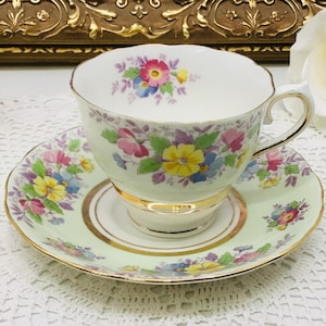 Colclough teacup and saucer circa 1939+.