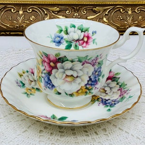 Royal Albert SummerTime Series teacup and saucer  circa 1978-1986.