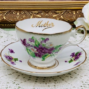 Queen Anne Mother teacup and Duchess saucer.