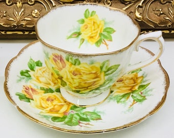 Royal Albert Tea Rose teacup and saucer.