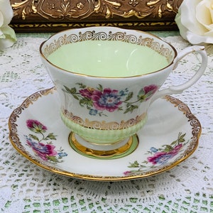 Royal Albert Reverie Series Blue teacup and saucer circa 1970’s.