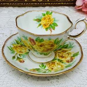 Royal Albert Tea Rose teacup and saucer.