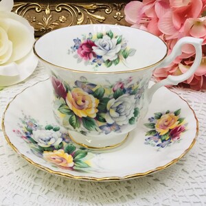 Royal Albert Summertime Series teacup and saucer circa 1978-1986.